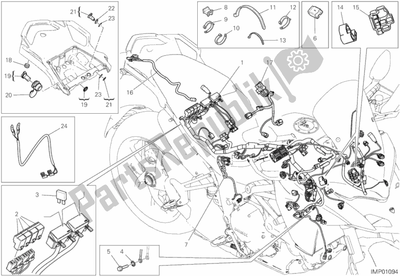 Toutes les pièces pour le Faisceau De Câblage du Ducati Multistrada 1260 Touring USA 2018